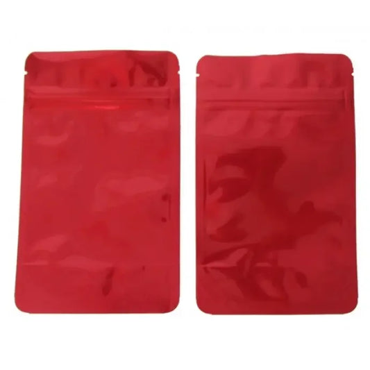 Red stand-up zipper pouches for custom flexible packaging, wholesale quality