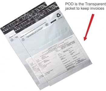 Shipping bag with document pocket