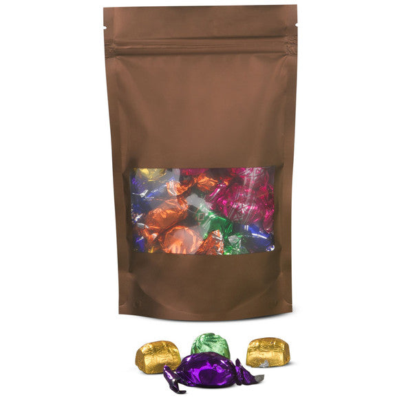 Chocolate stand up zipper pouch with window Bangladesh